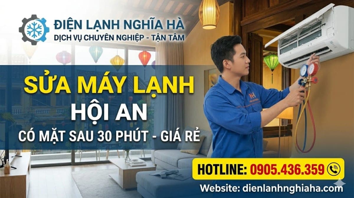 Sửa Máy Lạnh Hội An (Có Mặt Sau 30p) - Thợ Giỏi, Giá Rẻ 24/7