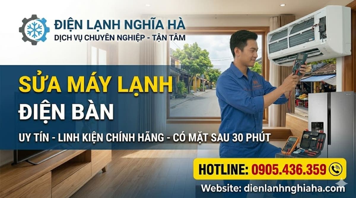 Sửa Máy Lạnh Điện Bàn: Dịch Vụ Tại Nhà Nhanh Chóng, Giá Rẻ, Uy Tín – Điện Lạnh Nghĩa Hà
