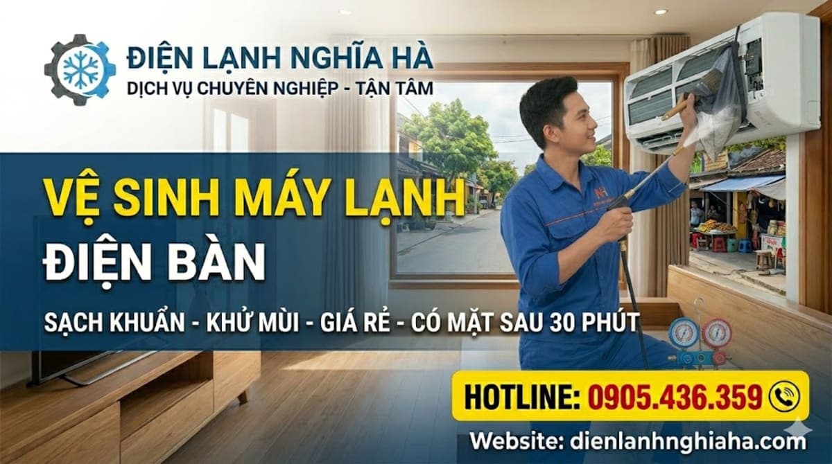 Vệ Sinh Máy Lạnh Điện Bàn: Sạch Khuẩn, Thơm Mát, Tiết Kiệm Điện Năng