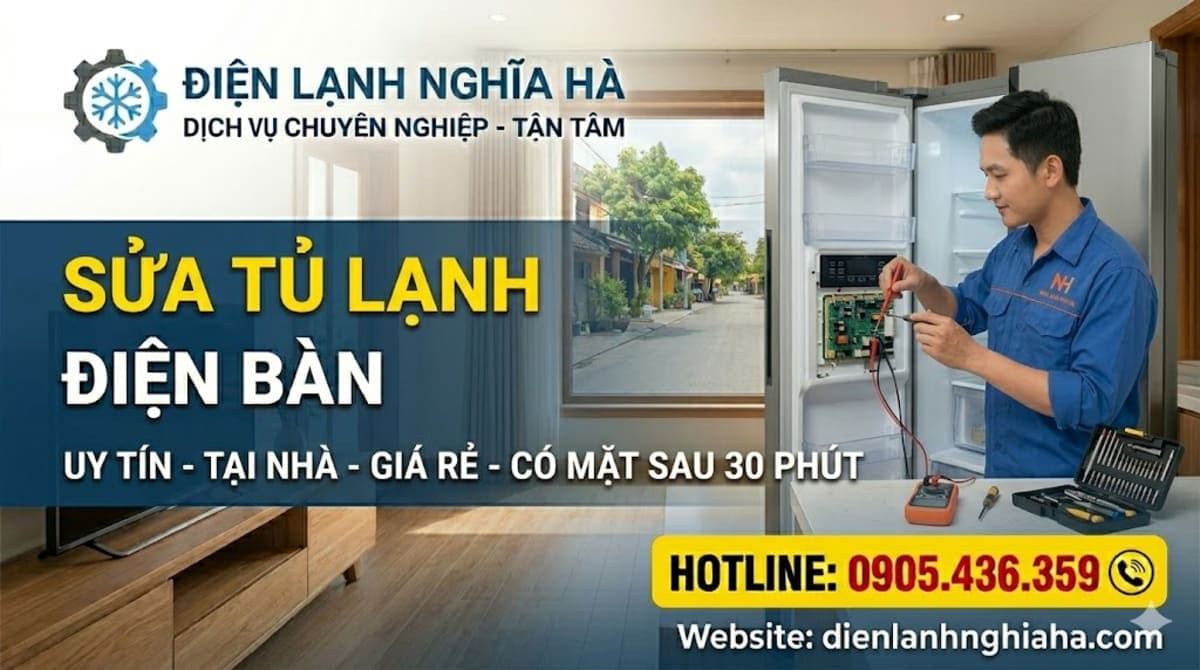 Sửa Tủ Lạnh Điện Bàn: Dịch Vụ Tại Nhà Nhanh Chóng, Xử Lý Triệt Để – Điện Lạnh Nghĩa Hà